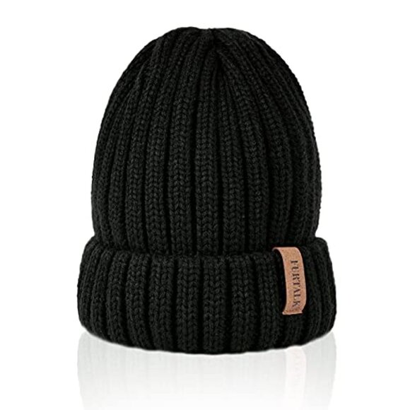 Fleece Lined Cable Knit Beanie Winter Hat Cozy Chunky Snow Cap main image 5